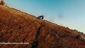 Horny girl mia bandini gets ass to mouth and anal creampie outdoors