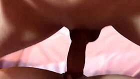 latina gets balls deep fucking in missionary pov with big cock gaping her wet pussy