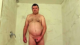 nude martin lavallée enjoys solo time and eats his lunch