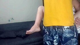 blonde amateur bent over for ex's doggystyle fuck