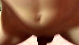 latina gets balls deep fucking in missionary pov with big cock gaping her wet pussy