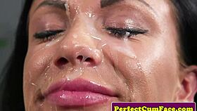 I facialized this glamcore euro babe in her sexy stockings