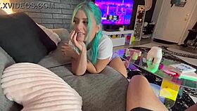 Curvy babe teases in casting interview.