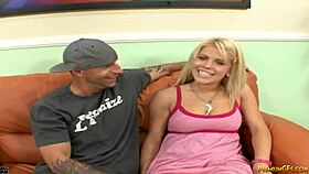 Hot blonde charlie gives blowjob then doggystyle hardcore fucking with big cock