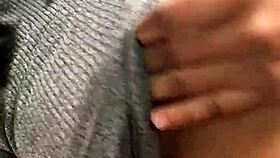 perfect latina tits displayed in public car setting