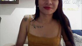 ts angelique monroe gets freaky on private video call with anal fingering