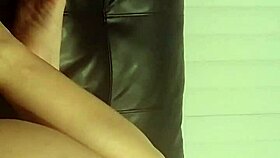 Well endowed lover of Asian beauty has intense session