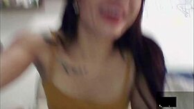 ts angelique monroe gets freaky on private video call with anal fingering