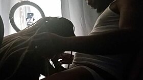 angelg and kuzz sucking pussy on a chair