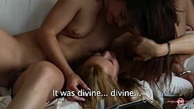 Lovely girls engage in passionate kissing and fingering