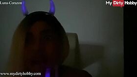 luna corazon plays in dark room doing naughty things to herself