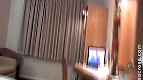 voyeur spies on naked bodybuilder in hotel room