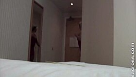 voyeur spies on naked bodybuilder in hotel room