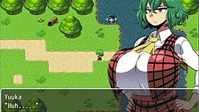 Yuka scatters shards in the yokai hentai game! Gods relieve piss in the woods
