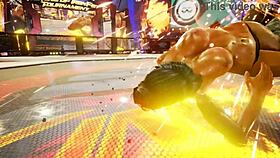 intense tekken back compilation music video with rising action and topless scenes