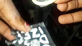 Preparing my penis with ice for a hard pussy pounding in web chat.