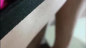 I'm so naughty with my hard clit, crossdressing in lingerie.