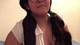 Chubby Latina Masturbates in Her Sexy Outfit