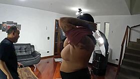 Behind the scenes at Ted's mansion, Latina teens Alessandra, Aycha, and Monique show off their tits and asses with dirty talk.