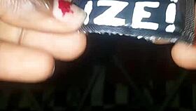 Preparing my penis with ice for a hard pussy pounding in web chat.