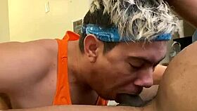 Black Dude Gets Blowjob And Sucking From His Gay Friend