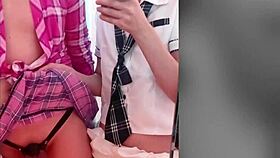 Pegging Him in Chastity and Making Him Piss