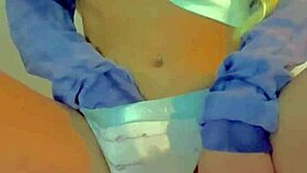 European Teen 18+ Masturbates Her Natural Tits Until Orgasm