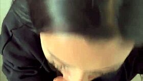 Brunette Rides Cock Orally Then Receives Creampie