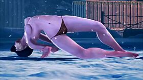 intense tekken back compilation music video with rising action and topless scenes