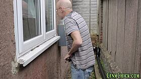 Busty clothed teen 18+ gets a handjob and cumshot in this british european cfnm fetish high definition video.