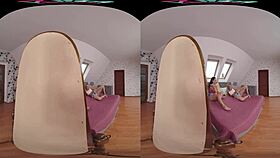 cherry kiss and zuzu sweet bend over in vr threesome doggystyle