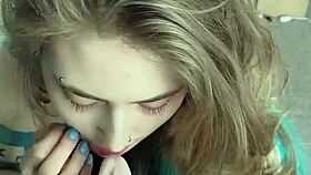 your biggest fan teases with blowjob on big tits and riding dildo in fantasy