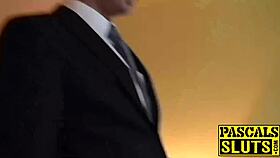 Busty Anita sucks big dick