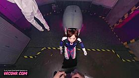 Η Kimmy Kimm σε Overwatch cosplay ρουφάει πούτσο σε VR πορνό