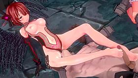 petrified ricca turns into succubus in 3d hentai game