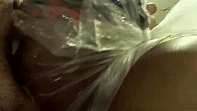 Bag On Her Head Black Bitch Pukes On Small 18+ Dick