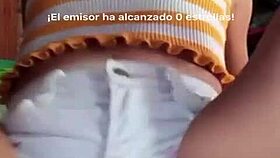 In bigo live, a horny asian shows off her cameltoe pussy in a steamy session