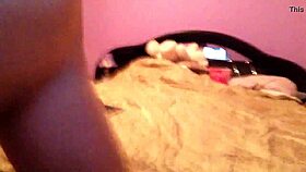 Filling Her ASS With Tits And Pussy In Bedroom Striptease