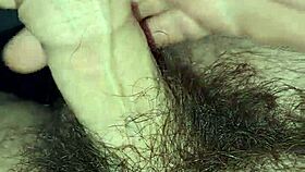 The guy strokes his huge cock during masturbation, leading to a cumshot