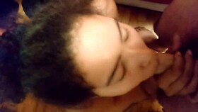 Girlfriend gives blowjob to friend