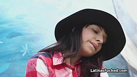 big ass latina teen 18+ riding a massive cock outdoors