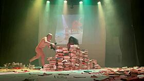 performer takes the stage for an engaging act