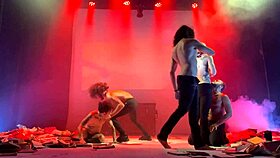 performer takes the stage for an engaging act