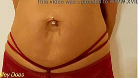 Wife Tries On Her Amazing Red Lingerie