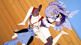 can ganyu and keqing explore this lesbian hentai passion?