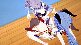 can ganyu and keqing explore this lesbian hentai passion?