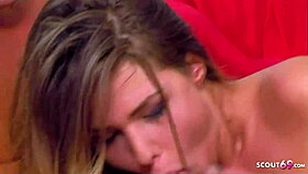 first anal dp bbc threesome for cute teen olivia la roche at night club with clothes ripped