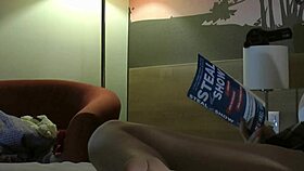 Hot Tattooed Brunette in Glasses Teases with Slow Handjob and Leg Spreading