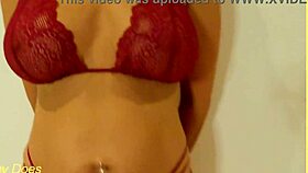 Wife Tries On Her Amazing Red Lingerie