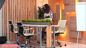 Fake Job Interview Jeny Smith Teasing Guy